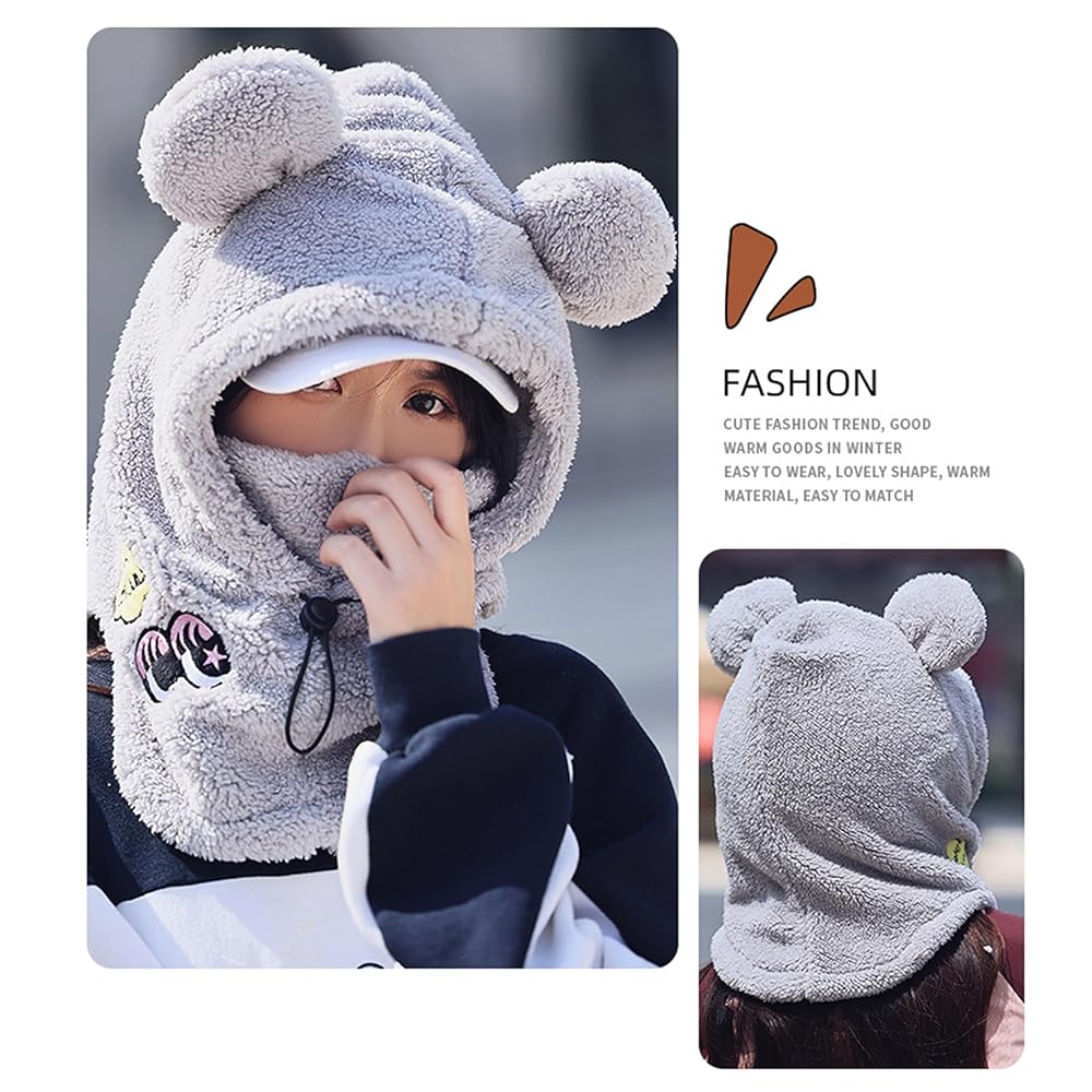 小物 melt the lady feather balaclava Giltpeak Cat Ski Mask with Ears, Sherpa Hood Ski Mask